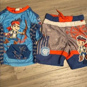 Jake & the Neverland Pirates Swim Shirt & Shorts